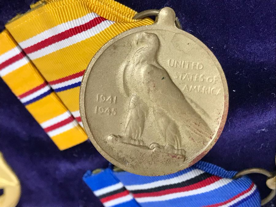 USN Captain Joseph J. Meyer Jr. USN Medals Presented For 32 Years Of Devoted Navy Service Displayed In Wooden Shadowbox Case With Sliding Glass Top 21 X 19 [Photo 18]