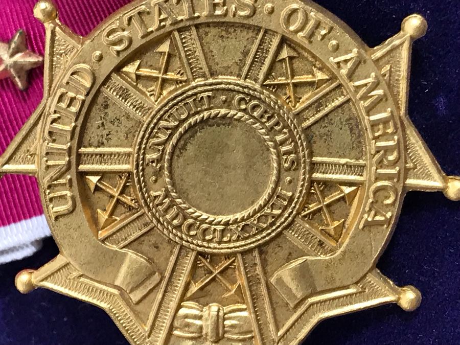 USN Captain Joseph J. Meyer Jr. USN Medals Presented For 32 Years Of Devoted Navy Service Displayed In Wooden Shadowbox Case With Sliding Glass Top 21 X 19 [Photo 26]