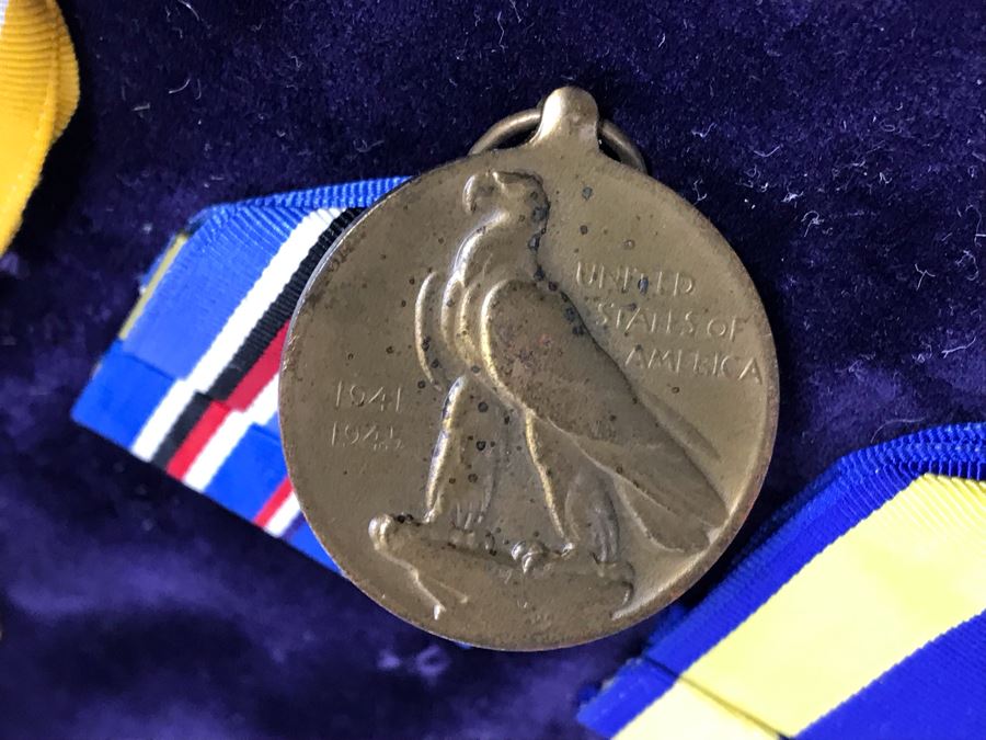 USN Captain Joseph J. Meyer Jr. USN Medals Presented For 32 Years Of Devoted Navy Service Displayed In Wooden Shadowbox Case With Sliding Glass Top 21 X 19 [Photo 19]