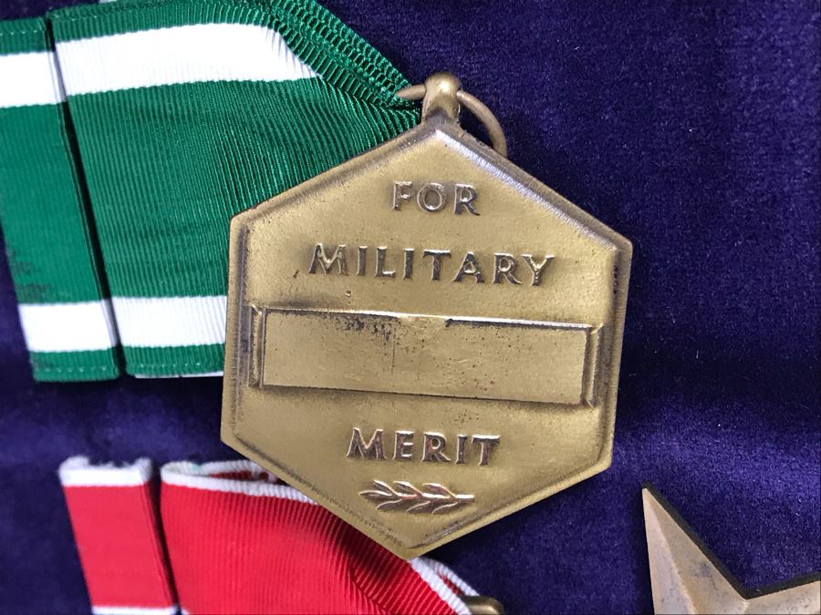 USN Captain Joseph J. Meyer Jr. USN Medals Presented For 32 Years Of Devoted Navy Service Displayed In Wooden Shadowbox Case With Sliding Glass Top 21 X 19 [Photo 22]