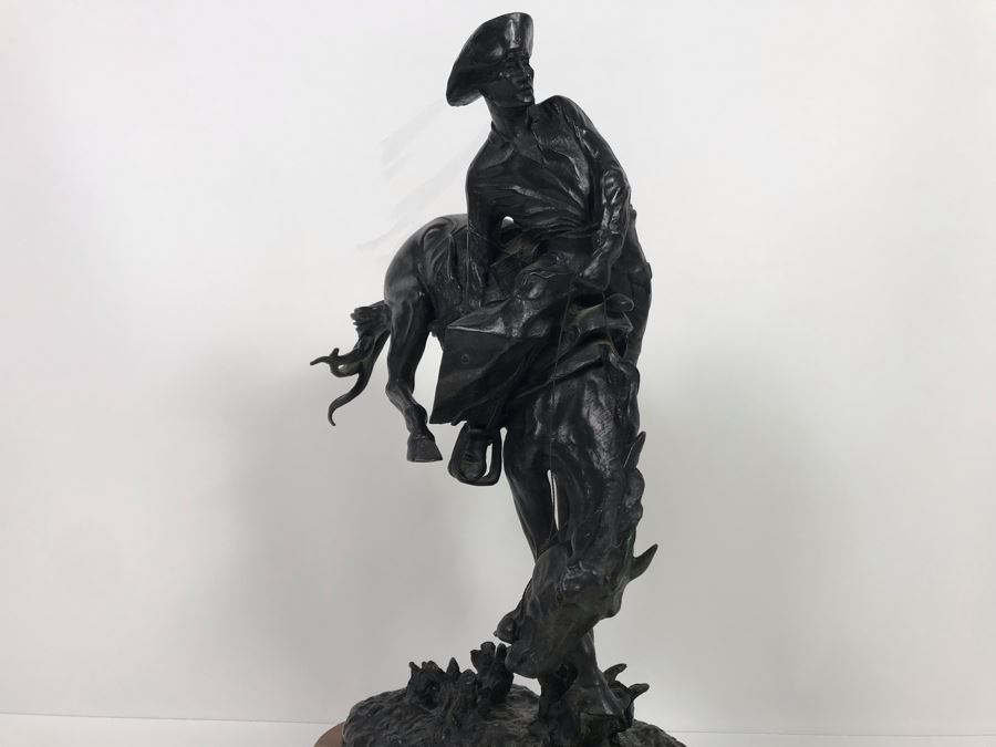 Limited Edition Frederic Remington 'The Outlaw' Bronze Museum Collection Inc 1979 C. Golding 590 Of 1,000 12W X 7D X 18H (USNE) [Photo 12]