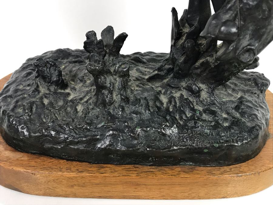Limited Edition Frederic Remington 'The Outlaw' Bronze Museum Collection Inc 1979 C. Golding 590 Of 1,000 12W X 7D X 18H (USNE) [Photo 8]