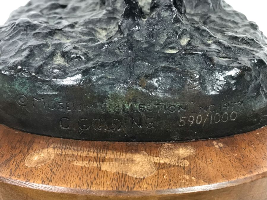 Limited Edition Frederic Remington 'The Outlaw' Bronze Museum Collection Inc 1979 C. Golding 590 Of 1,000 12W X 7D X 18H (USNE) [Photo 27]