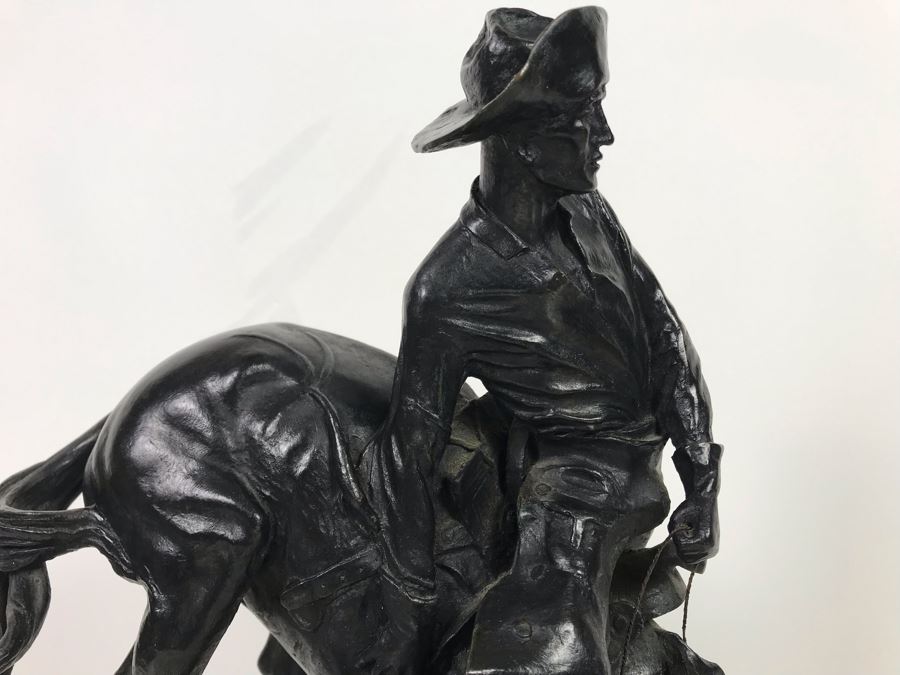 Limited Edition Frederic Remington 'The Outlaw' Bronze Museum Collection Inc 1979 C. Golding 590 Of 1,000 12W X 7D X 18H (USNE) [Photo 6]