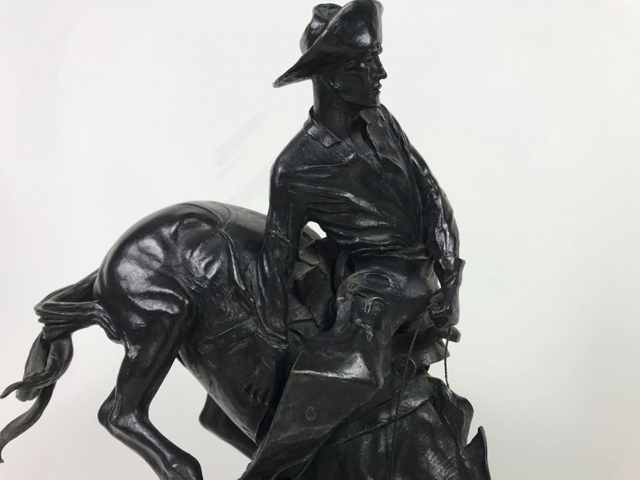 Limited Edition Frederic Remington 'The Outlaw' Bronze Museum Collection Inc 1979 C. Golding 590 Of 1,000 12W X 7D X 18H (USNE) [Photo 33]