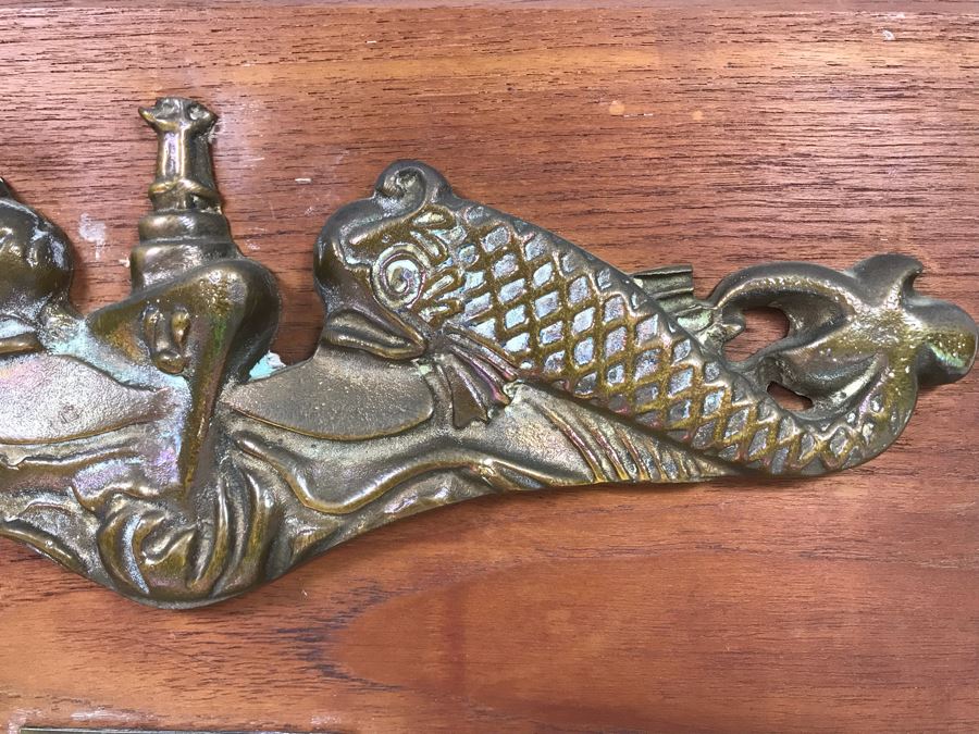 Brass USN Plaque Presented To J. J. Meyer Jr., Executive Officer Of Submarine U.S.S. Sirago 16 X 9 [Photo 6]