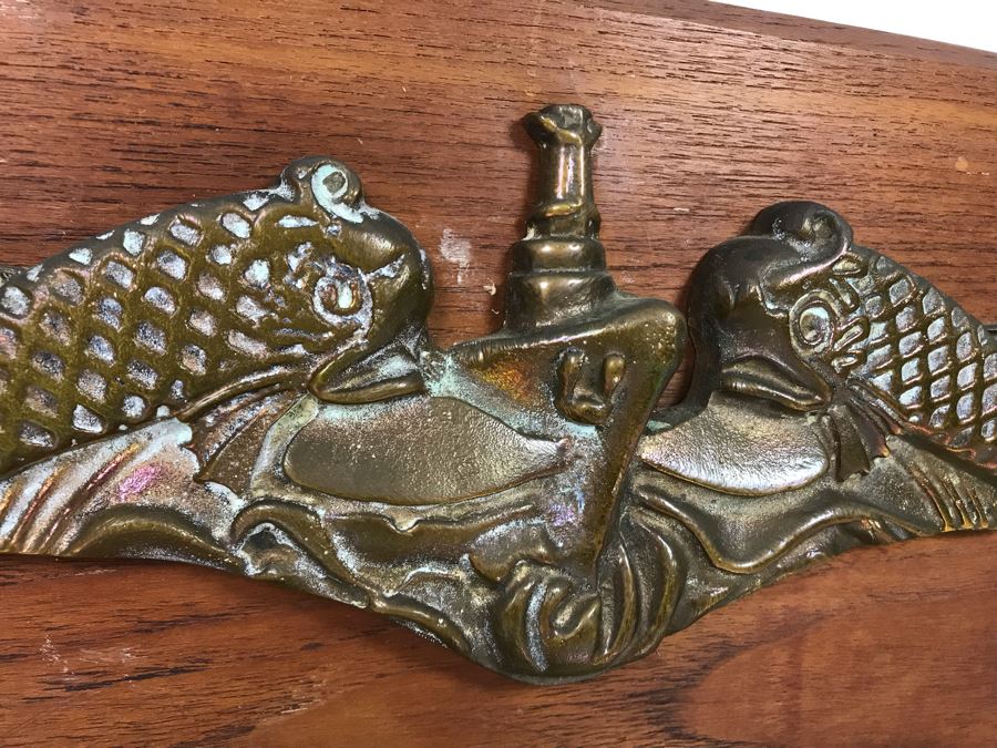 Brass USN Plaque Presented To J. J. Meyer Jr., Executive Officer Of Submarine U.S.S. Sirago 16 X 9 [Photo 4]