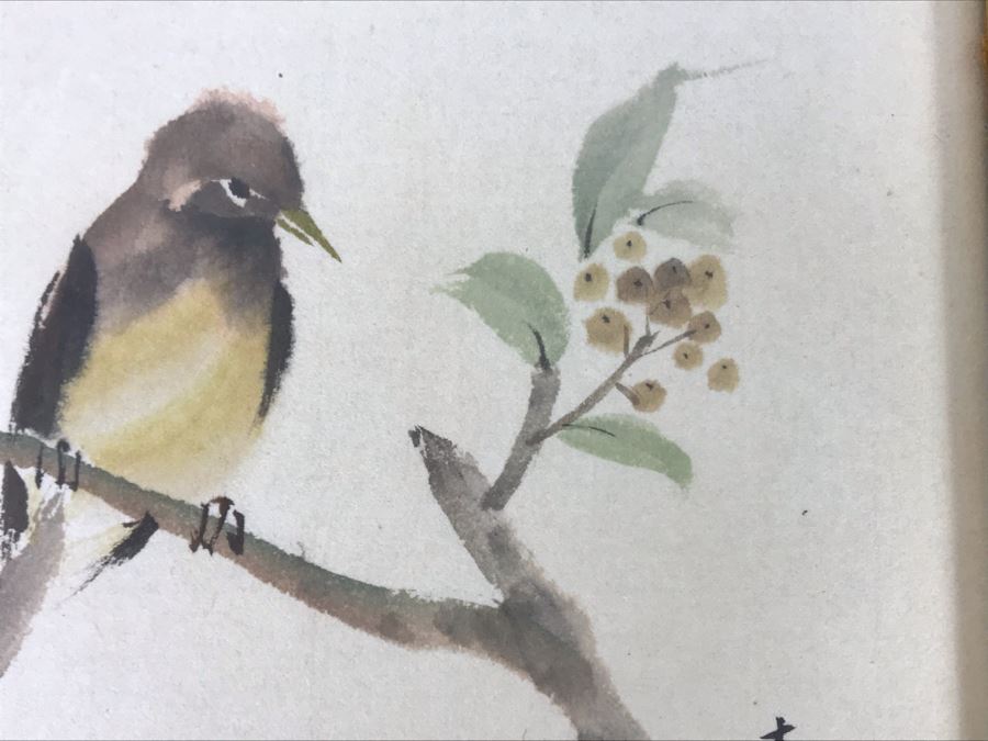 Framed Original Signed Japanese Watercolor Painting 7.5 X 9.5 (USNE) [Photo 7]