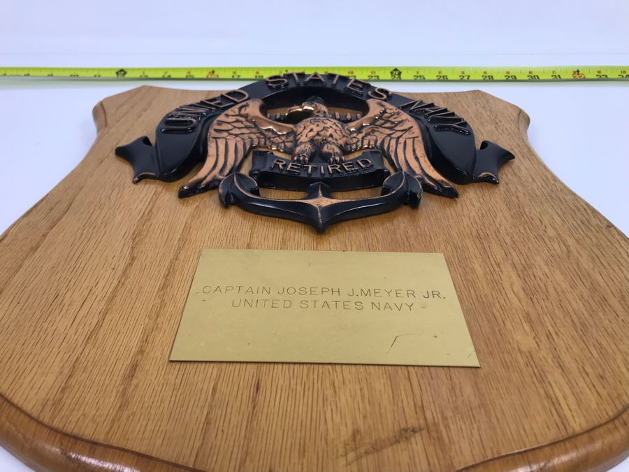 United States Navy Retired Plaque Presented To Captain Joseph J. Meyer Jr USN 15 X 18 [Photo 6]