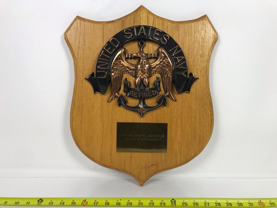 United States Navy Retired Plaque Presented To Captain Joseph J. Meyer Jr USN 15 X 18 [Photo 2]