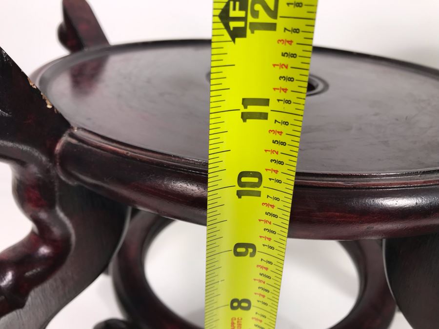 Rare Large Vintage Japanese Hand Painted Porcelain Sake Barrel Container Dispenser Jug 14W X 14H With Wooden Stand 11H X 13W (USNE) [Photo 28]