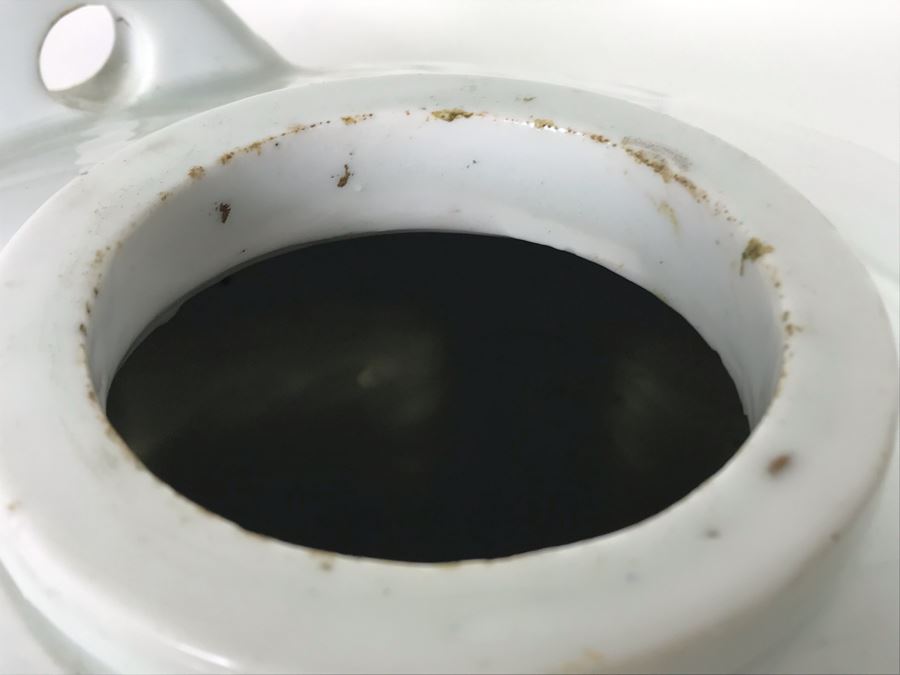 Rare Large Vintage Japanese Hand Painted Porcelain Sake Barrel Container Dispenser Jug 14W X 14H With Wooden Stand 11H X 13W (USNE) [Photo 16]