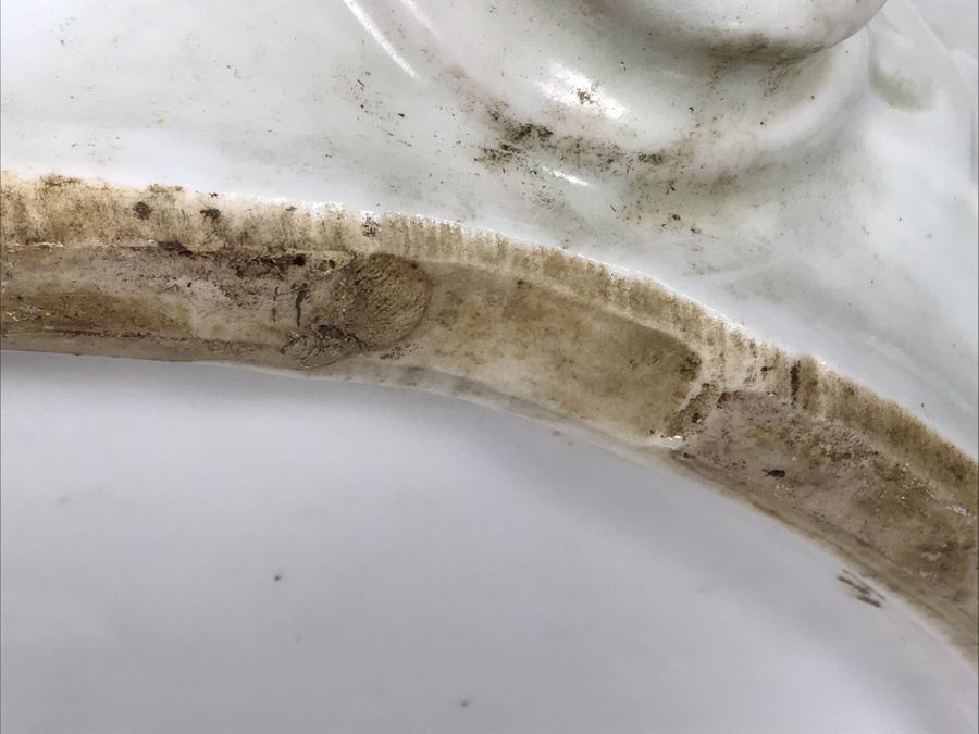 Rare Large Vintage Japanese Hand Painted Porcelain Sake Barrel Container Dispenser Jug 14W X 14H With Wooden Stand 11H X 13W (USNE) [Photo 31]