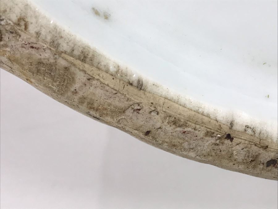 Rare Large Vintage Japanese Hand Painted Porcelain Sake Barrel Container Dispenser Jug 14W X 14H With Wooden Stand 11H X 13W (USNE) [Photo 32]