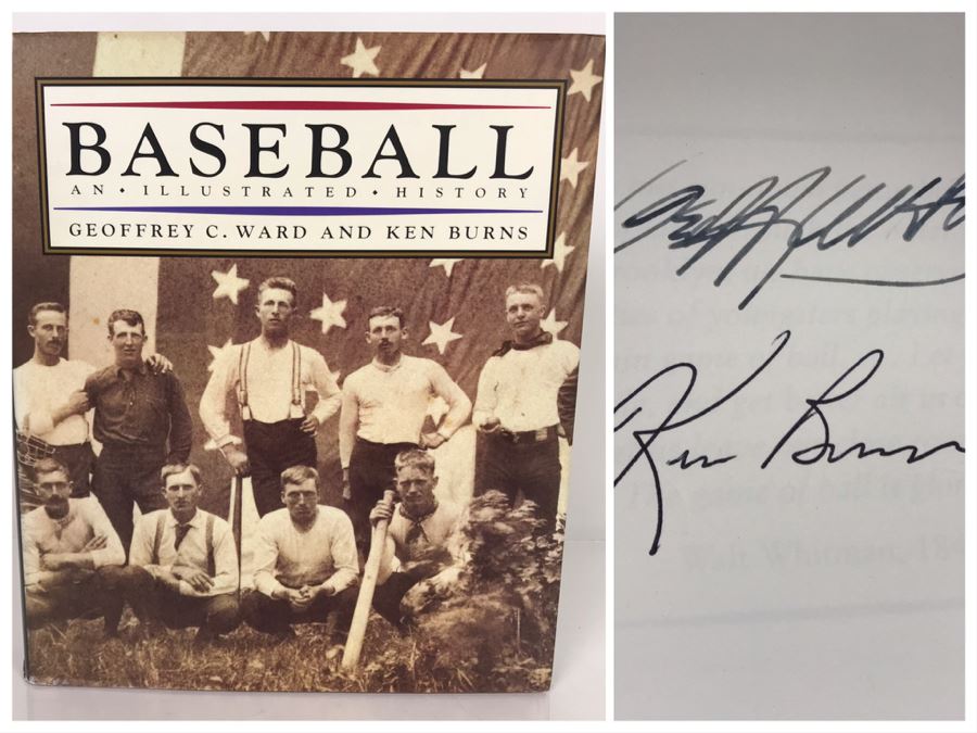 Hand Signed Book: Baseball An Illustrated History Signed By Ken Burns And Geoffrey C. Ward (USNE) [Photo 1]