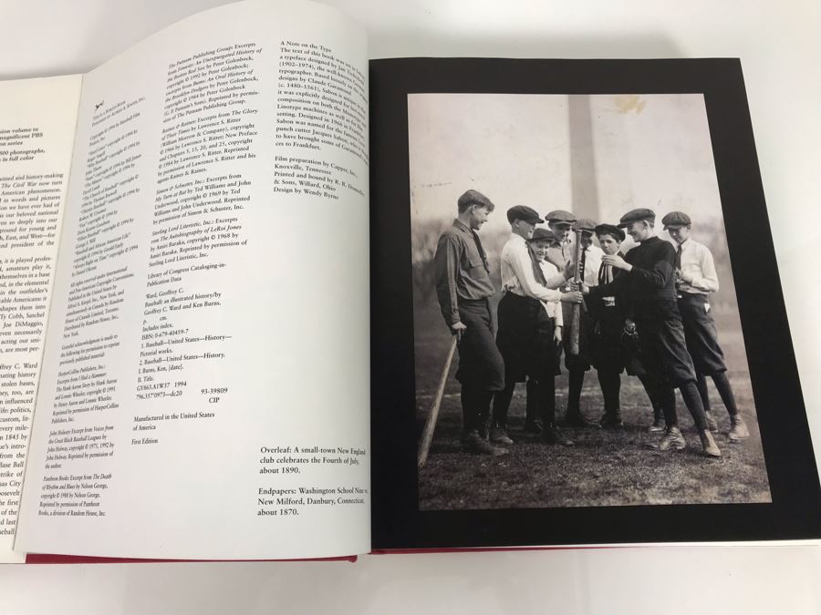 Hand Signed Book: Baseball An Illustrated History Signed By Ken Burns And Geoffrey C. Ward (USNE) [Photo 8]