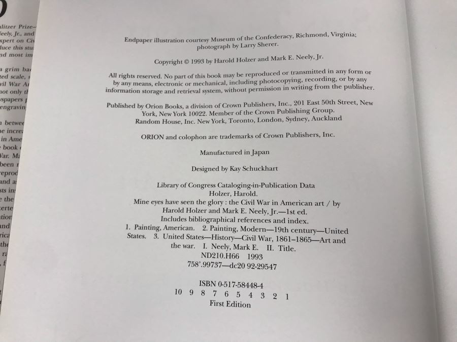 Book: Mine Eyes Have Seen The Glory The Civil War In Art Book By Harold Holzer And Mark E. Neely, Jr. (USNE) [Photo 4]