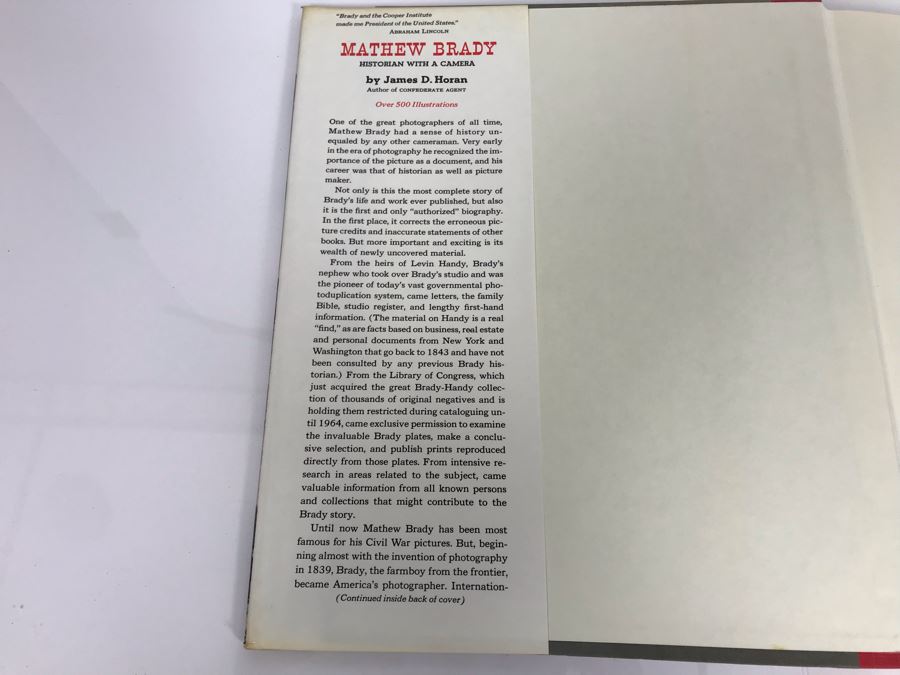 Book: Mathey Brady Historian With A Camera By James D. Horan (USNE) [Photo 3]