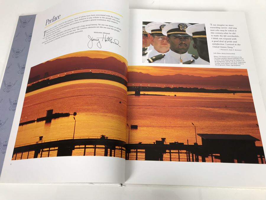 The Navy Coffee Table Book From The Naval Historical Foundation With Metal Plaque On Front Cover Beaux Arts Editions 11 X 14.5 (USNE) [Photo 9]