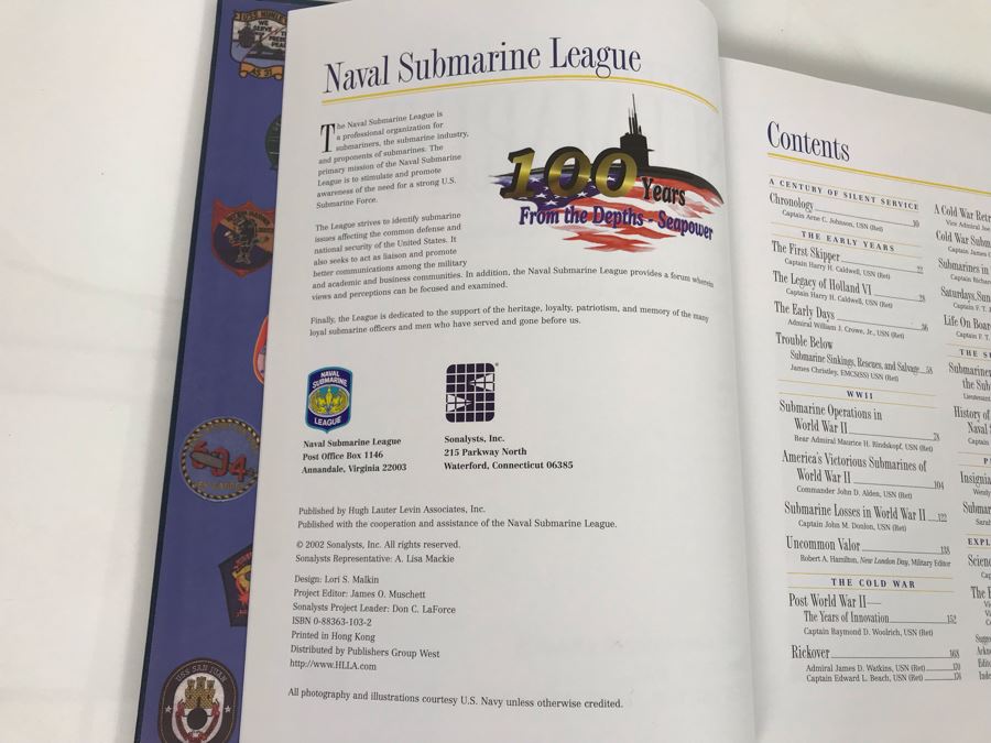 Large Coffee Table Book: United States Submarines By Naval Submarine League With Metal Plaque On Front Cover 10.5 X 14.5 (USNE) [Photo 11]