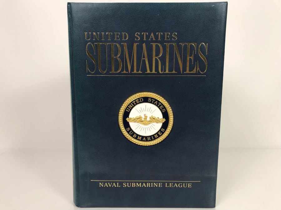 Large Coffee Table Book: United States Submarines By Naval Submarine League With Metal Plaque On Front Cover 10.5 X 14.5 (USNE)