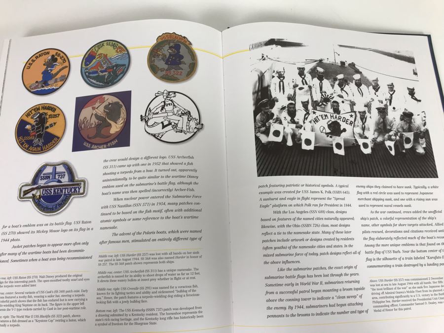 Large Coffee Table Book: United States Submarines By Naval Submarine League With Metal Plaque On Front Cover 10.5 X 14.5 (USNE) [Photo 24]