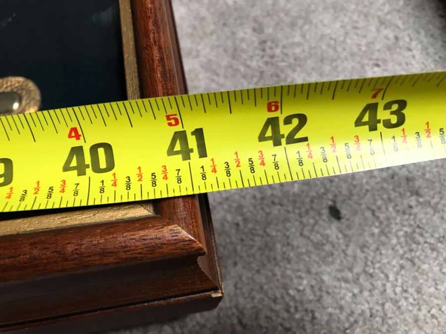 Framed U.S. Navy Captain Joseph J. Meyer Jr.'s Ceremonial Sword And Scabbard Circa 1953 Commanding Officer Of Submarine USS Barbel In Modern Shadowbox Frame With Gilt Trim 41W X 13H X 4.5D [Photo 23]