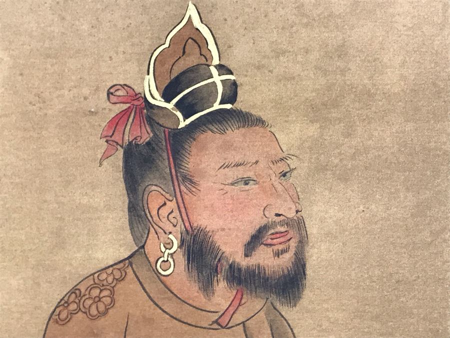 Large Original Ma Hai Feng Painting Chinese Hong Kong Hand Sculptured And Hand Painted Titled 'Horsemen' Hai Feng Wood Arts Signed By Hai Feng With Certificate Of Authenticity On Back 88W X 33H (USNE) [Photo 18]