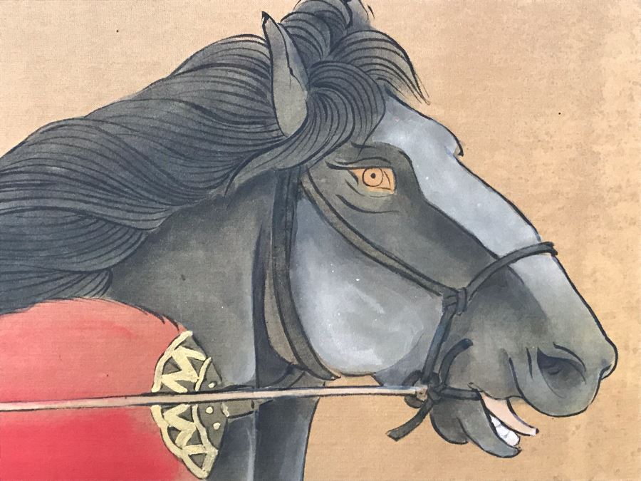 Large Original Ma Hai Feng Painting Chinese Hong Kong Hand Sculptured And Hand Painted Titled 'Horsemen' Hai Feng Wood Arts Signed By Hai Feng With Certificate Of Authenticity On Back 88W X 33H (USNE) [Photo 7]