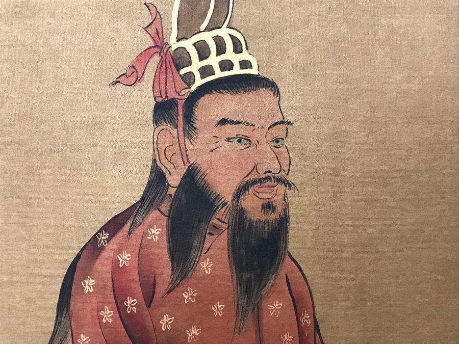 Large Original Ma Hai Feng Painting Chinese Hong Kong Hand Sculptured And Hand Painted Titled 'Horsemen' Hai Feng Wood Arts Signed By Hai Feng With Certificate Of Authenticity On Back 88W X 33H (USNE) [Photo 5]