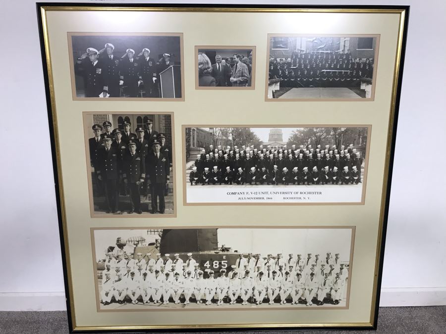 Framed B&W Photographs From USN Captain Joseph J. Meyer Jr. United States Navy Submarine Commanding Officer 30 X 30 [Photo 2]