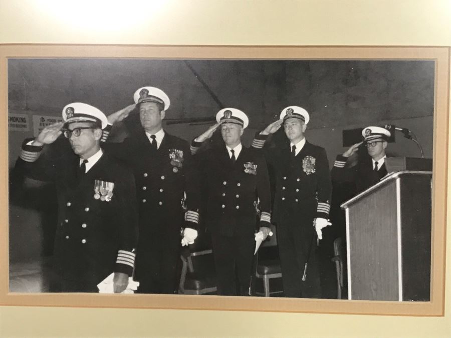 Framed B&W Photographs From USN Captain Joseph J. Meyer Jr. United States Navy Submarine Commanding Officer 30 X 30 [Photo 10]