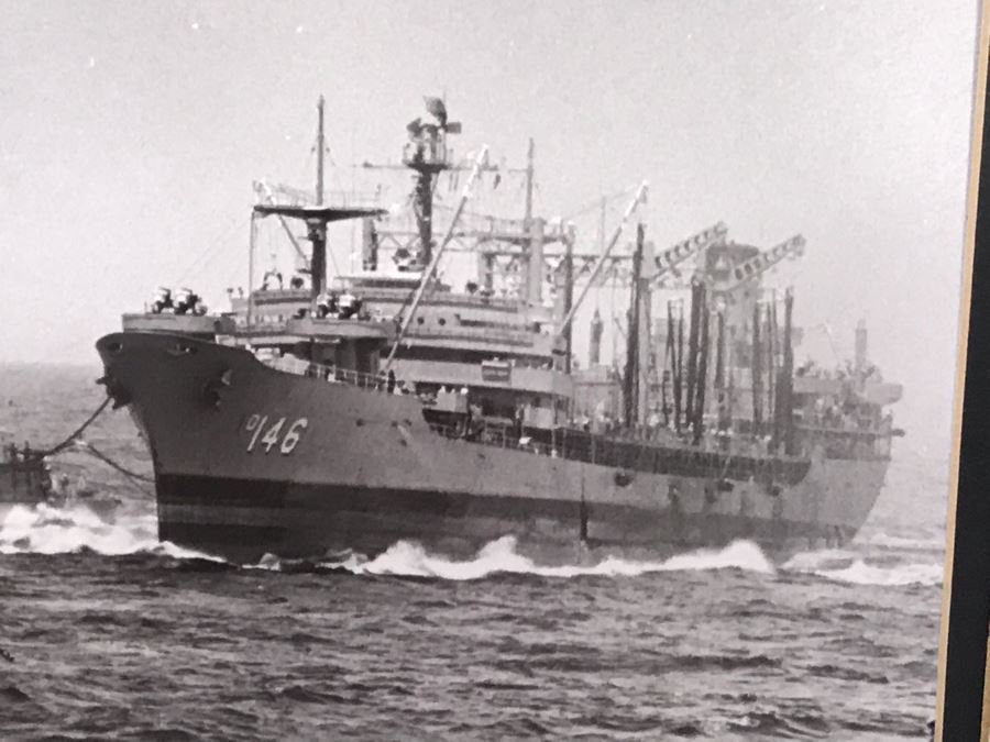 Framed B&W USN Submarine Photographs, Signed Letter From Chief Of Naval Operations And USN USS Kawishiwi Certificate From USN Captain Joseph J. Meyer Jr. United States Navy Submarine Commanding Officer (Slight Chip In Glass Upper Left) 37 X 20 [Photo 18]