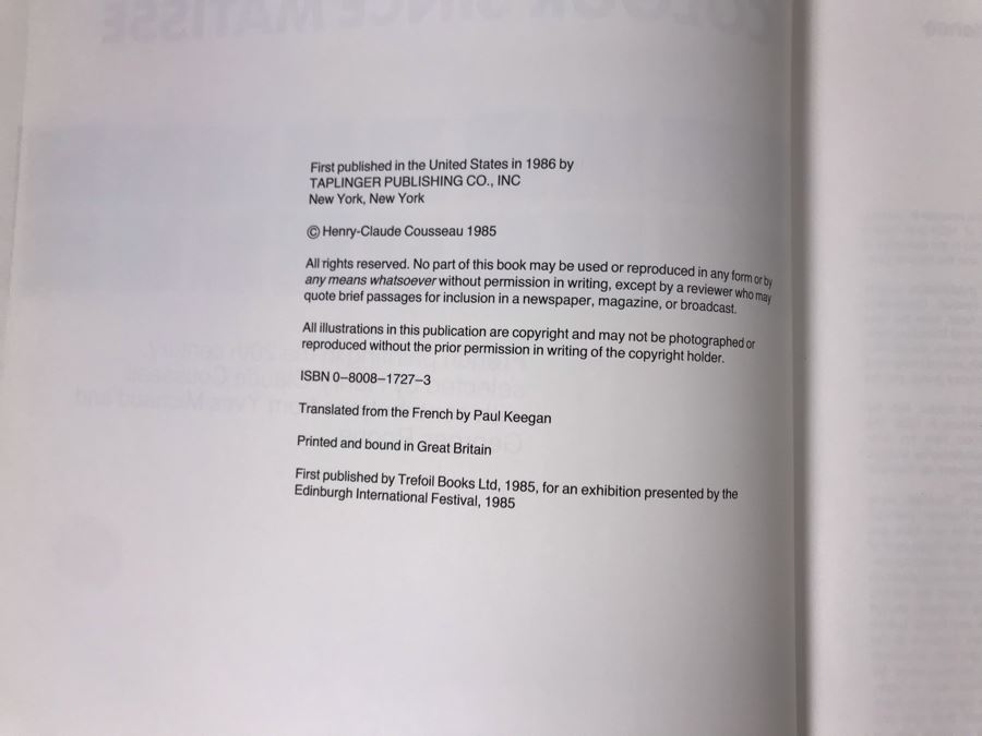 (6) Henri Matisse Art Books (JKE) [Photo 29]