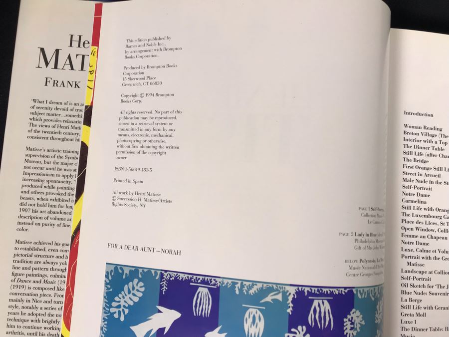 (6) Henri Matisse Art Books (JKE) [Photo 20]
