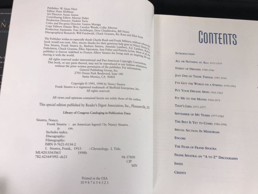 Pair Of Frank Sinatra Coffee Table Books And Frank Sinatra Four Compact Disc Box Set [Photo 7]