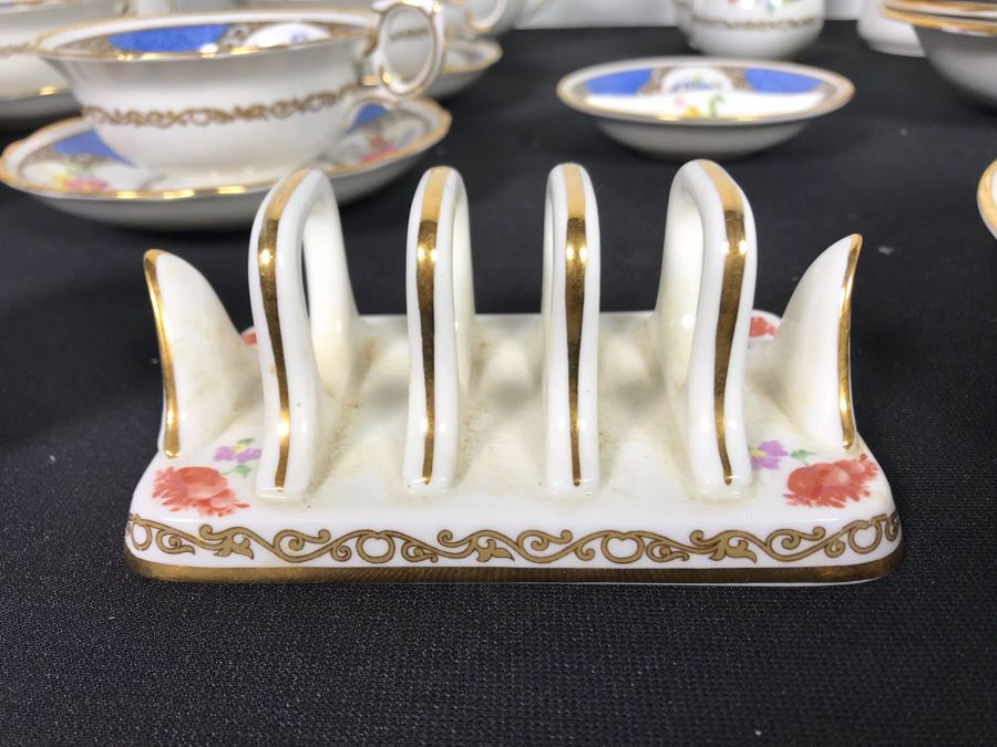 Vintage Hammersley & Co Bone China From England - Approximately 50 Pieces Total Including Coffee Pot, Tea Pot, Covered Dishes, Cups And Saucers, Toaster Holders, Creamers (MOE) [Photo 9]