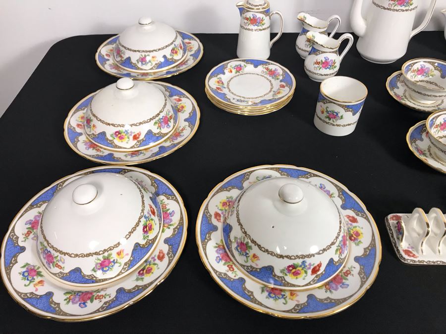 Vintage Hammersley & Co Bone China From England - Approximately 50 Pieces Total Including Coffee Pot, Tea Pot, Covered Dishes, Cups And Saucers, Toaster Holders, Creamers (MOE) [Photo 19]