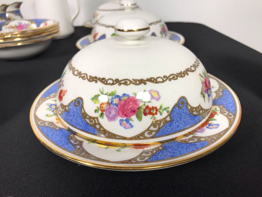 Vintage Hammersley & Co Bone China From England - Approximately 50 Pieces Total Including Coffee Pot, Tea Pot, Covered Dishes, Cups And Saucers, Toaster Holders, Creamers (MOE) [Photo 11]