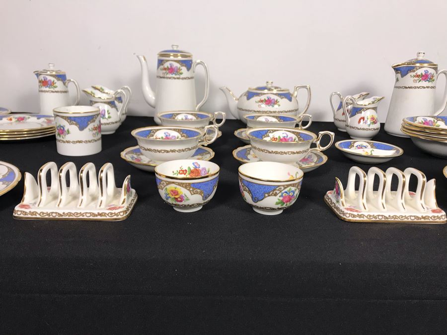 Vintage Hammersley & Co Bone China From England - Approximately 50 Pieces Total Including Coffee Pot, Tea Pot, Covered Dishes, Cups And Saucers, Toaster Holders, Creamers (MOE) [Photo 5]