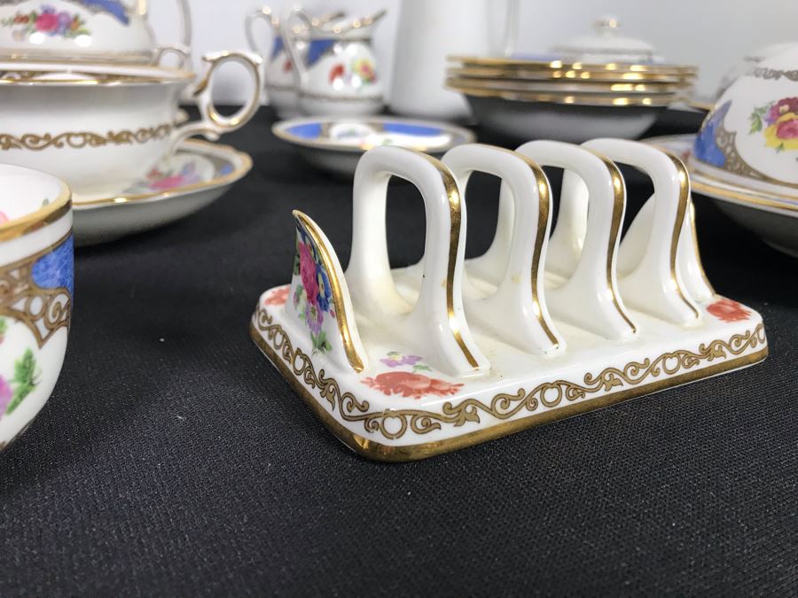 Vintage Hammersley & Co Bone China From England - Approximately 50 Pieces Total Including Coffee Pot, Tea Pot, Covered Dishes, Cups And Saucers, Toaster Holders, Creamers (MOE) [Photo 10]