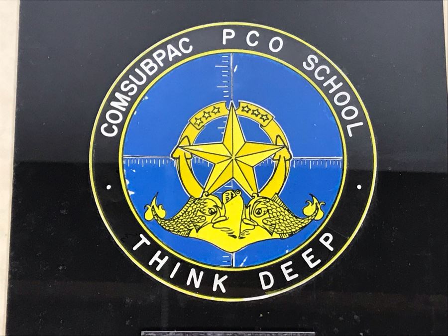 Framed Award Presented To Captain J. J. Meyer USN From COMSUBPAC PCO School Think Deep Navy Submarine School [Photo 2]