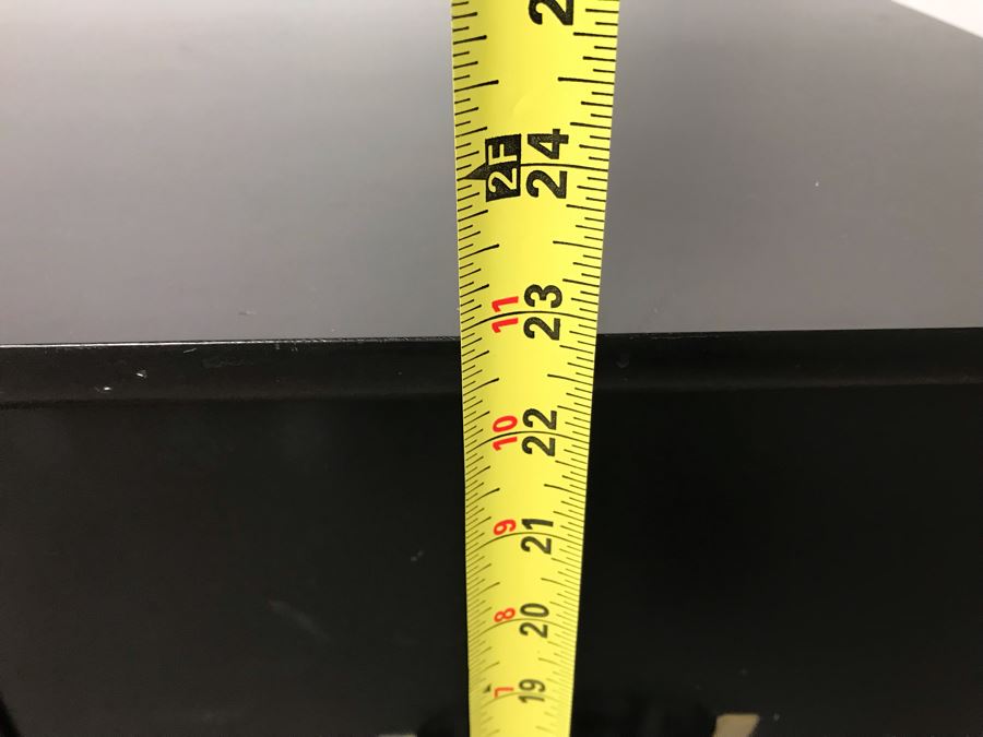 Black Wooden Chinoiserie Low Profile Cabinet With Decorative Brass Pulls 60W X 18D X 23H (Ocean Hills Estate - OHE) [Photo 11]