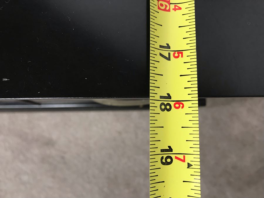 Black Wooden Chinoiserie Low Profile Cabinet With Decorative Brass Pulls 60W X 18D X 23H (Ocean Hills Estate - OHE) [Photo 10]