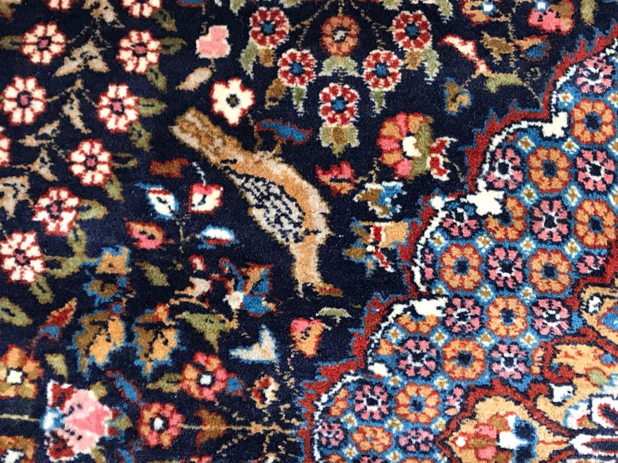 Impressive Wool And Silk Blend Persian Area Rug With Detailed Designs Over 300Knots/Sq In - 4'7' X 8' (OHE) [Photo 11]