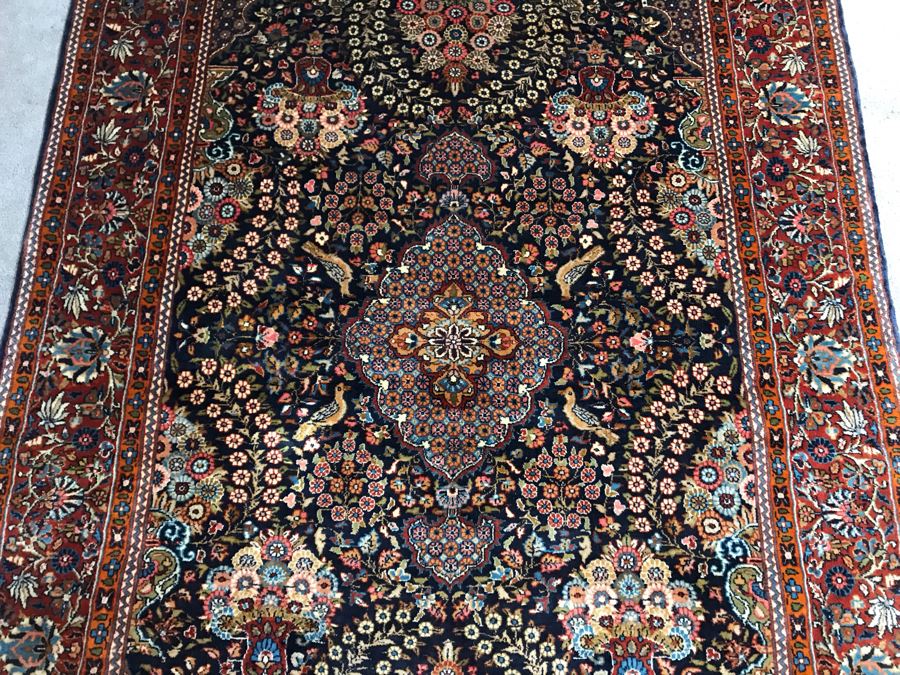 Impressive Wool And Silk Blend Persian Area Rug With Detailed Designs Over 300Knots/Sq In - 4'7' X 8' (OHE) [Photo 15]
