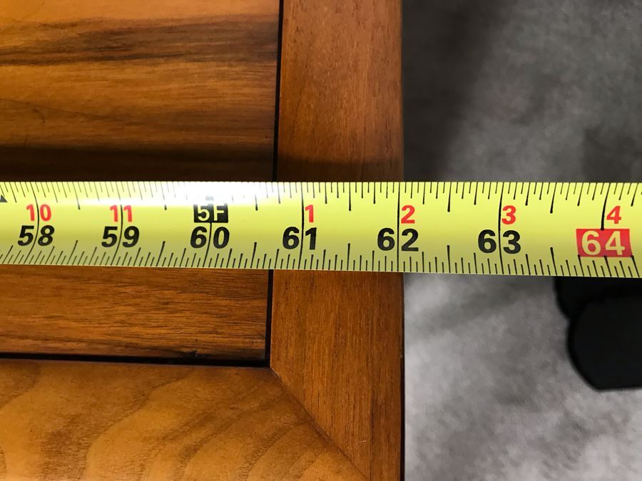 Stunning Mid-Century Chinoiserie Solid Teak Heritage Furniture Credenza Buffet Sideboard Cabinet 62W X 20D X 30H (OHE) [Photo 15]