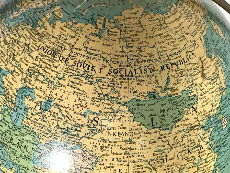 Vintage Mid-Century Replogle 16' Reference Globe (OHE) [Photo 4]