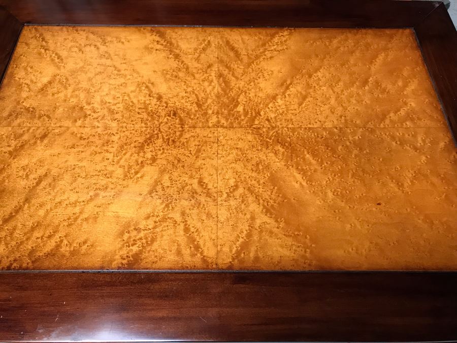 Pair Of Wellington Hall Wooden Chinoiserie Side Tables With Drawers - Birds Eye Maple Top 18W X 26D X 24H (OHE) [Photo 2]