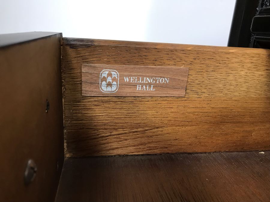 Wellington Hall Wooden Chinoiserie Cabinet With Two Drawers And Birds Eye Maple 32W X 18D X 30.5H (OHE) [Photo 8]